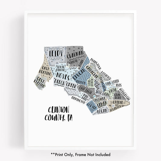 An illustrated map of Cleveland OH, as a print - Sparks House Co